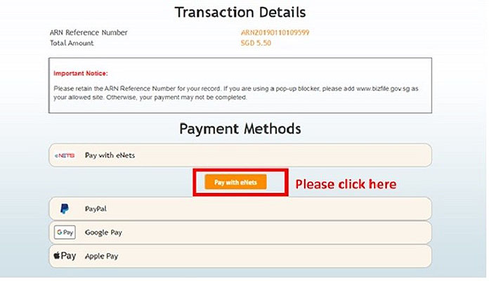 How to pay for BizFile services